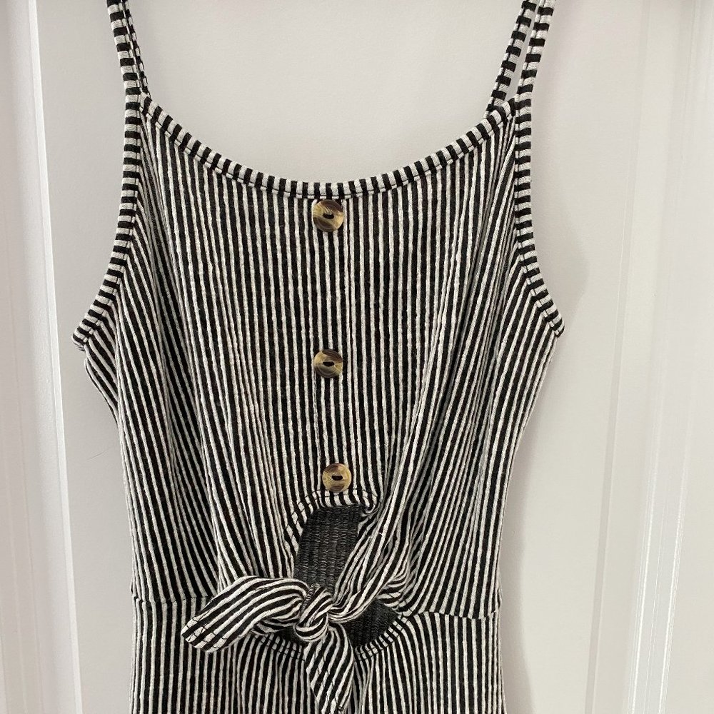 Striped midi bodycon